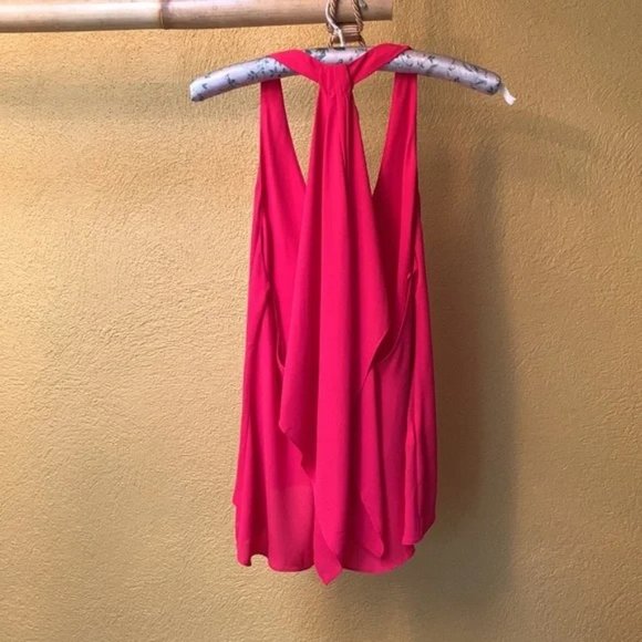 BCBG Draped Halter Top “Jazzie”, NWT, Hot Pink, Size Small - Picture 2 of 3